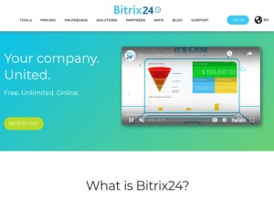 How bitrix24.eu looks like on a tablet such as an iPad.