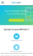 How bitrix24.site looks like on a mobile device such as an iPhone.