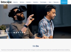 How bitscape.com looks like on a tablet such as an iPad.