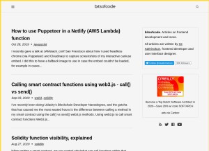 How bitsofco.de looks like on a tablet such as an iPad.