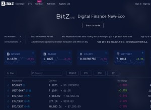 How bitz.com looks like on a tablet such as an iPad.