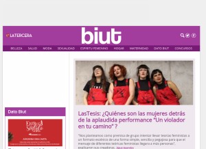 How biut.cl looks like on a tablet such as an iPad.