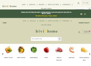 How bivihome.com.au looks like on a tablet such as an iPad.