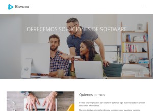 How biword.com looks like on a tablet such as an iPad.