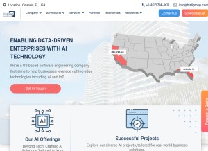 How biz4group.com looks like on a tablet such as an iPad.