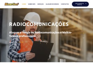 How bizaction.eu looks like on a tablet such as an iPad.