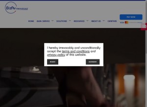 How bizaviation.net looks like on a tablet such as an iPad.