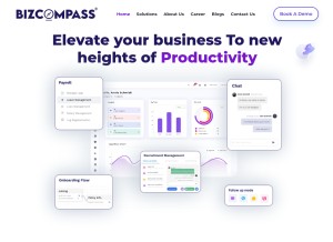 How bizcompass.in looks like on a tablet such as an iPad.