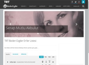 How bizdenezgiler.com looks like on a tablet such as an iPad.