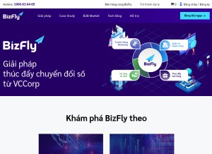 How bizfly.vn looks like on a tablet such as an iPad.