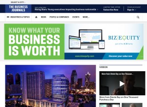 How bizj.us looks like on a tablet such as an iPad.
