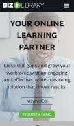 How bizlibrary.com looks like on a mobile device such as an iPhone.
