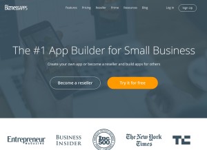 How biznessapps.com looks like on a tablet such as an iPad.