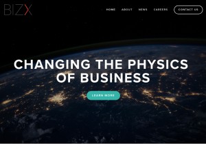 How bizx.info looks like on a tablet such as an iPad.