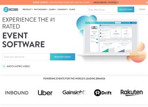 How bizzabo.com looks like on a tablet such as an iPad.