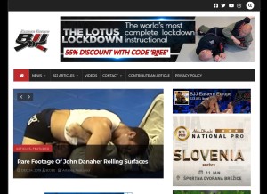 How bjjee.com looks like on a tablet such as an iPad.