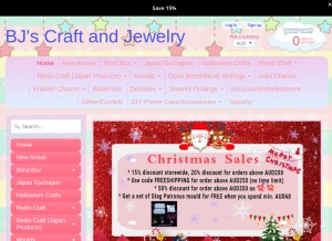 How bjscraftandjewelry.com looks like on a tablet such as an iPad.