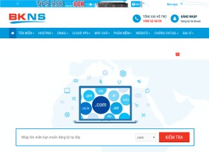 How bkns.vn looks like on a tablet such as an iPad.