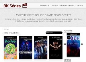 How bkseries.com looks like on a tablet such as an iPad.