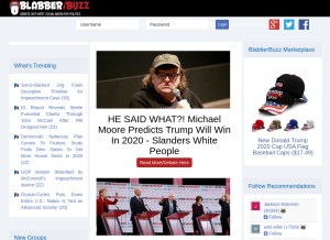 How blabber.buzz looks like on a tablet such as an iPad.