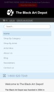 How blackartdepot.com looks like on a mobile device such as an iPhone.