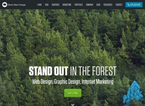 How blackbeardesign.com looks like on a tablet such as an iPad.