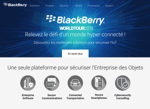 How blackberry.com looks like on a tablet such as an iPad.