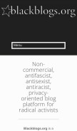 How blackblogs.org looks like on a mobile device such as an iPhone.