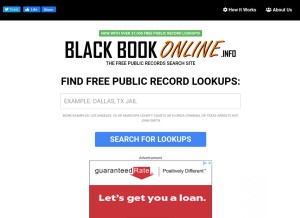 How blackbookonline.info looks like on a tablet such as an iPad.