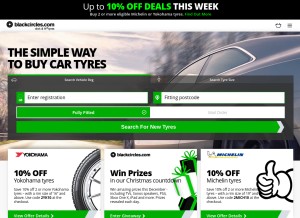 How blackcircles.com looks like on a tablet such as an iPad.