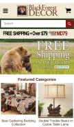 How blackforestdecor.com looks like on a mobile device such as an iPhone.