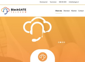 How blackgate.nl looks like on a tablet such as an iPad.