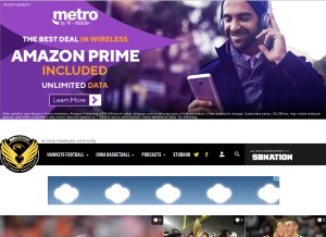 How blackheartgoldpants.com looks like on a tablet such as an iPad.