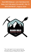 How blackhillsinfosec.com looks like on a mobile device such as an iPhone.