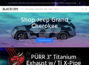 How blackopsautoworks.com looks like on a tablet such as an iPad.