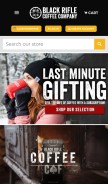 How blackriflecoffee.com looks like on a mobile device such as an iPhone.