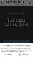 How blackwood-consulting.de looks like on a mobile device such as an iPhone.