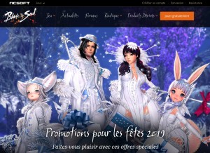 How bladeandsoul.com looks like on a tablet such as an iPad.