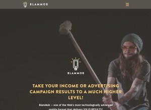 How blam.mobi looks like on a tablet such as an iPad.