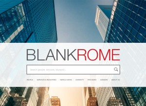 How blankrome.com looks like on a tablet such as an iPad.