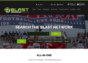 How blastathletics.com looks like on a tablet such as an iPad.