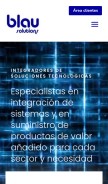 How blausolutions.es looks like on a mobile device such as an iPhone.