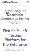 How blazemeter.com looks like on a mobile device such as an iPhone.
