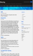 How blazing.de looks like on a mobile device such as an iPhone.