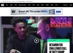 How bleacherreport.net looks like on a tablet such as an iPad.