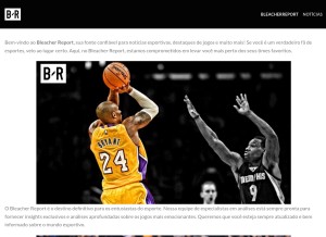 How bleacherreport.vip looks like on a tablet such as an iPad.