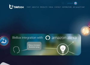 How blebox.eu looks like on a tablet such as an iPad.