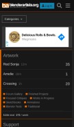 How blenderartists.org looks like on a mobile device such as an iPhone.