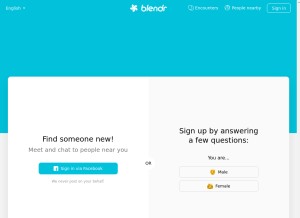 How blendr.com looks like on a tablet such as an iPad.