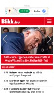 How blikk.hu looks like on a mobile device such as an iPhone.